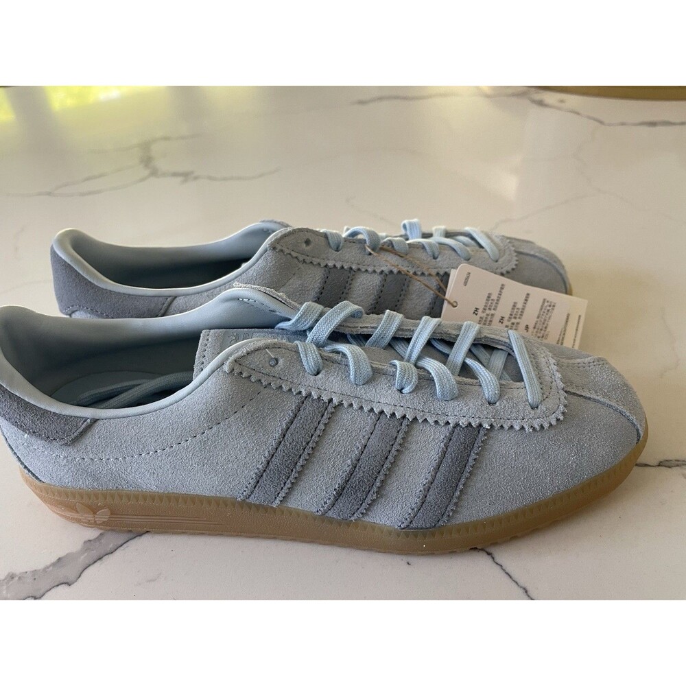 New Adidas ORIGINALS WOMEN'S BERMUDA TRAINERS SNEAKERS Light Blue Women 8.5